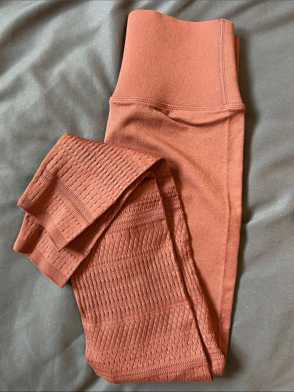 Fabletics Cozy Fall Women’s High-Waisted Leggings - Rust Color